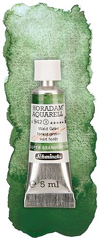 Schmincke - HORADAM® AQUARELL, Super Granulation, 14 943 001 Forest Blue, 5 ml tube, very strong granulating tones, finest, super granulating watercolors - color: 943 forest blue