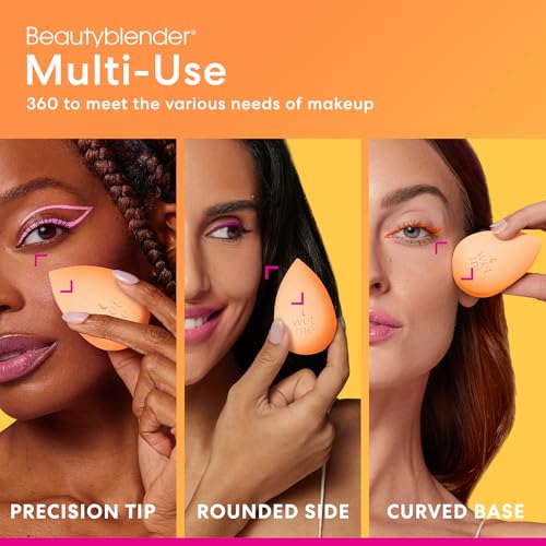 Beautyblender Beam Makeup Sponge, Streak-Free Finish, Vegan | Super-soft blending foam for foundations, powders & creams, reusable & washable, vegan & cruelty-free, made in USA - color: Beam