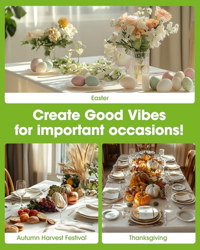 Pureegg Plastic Table Cloth Disposable 8 Pack 54 x 108 Inch, Beige | Wedding, Thanksgiving, Fall Party, Leakproof & Sturdy, Beige, Tablecloth - color: Ivory, size: 54" X 108" Rectangle