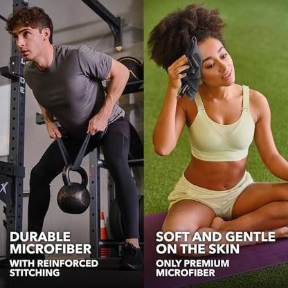 Trailoom Microfiber Gym Towels, Quick Dry, Highly Absorbing, Odor-Free - color: Dark Gray