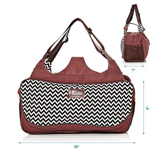 #DoYourYoga Full-Zip Extra Large Yoga Mat Tote Bag with Multi-Functional Storage Pockets for Sports Gym Pilates »Vimalaa« - color: Black&White