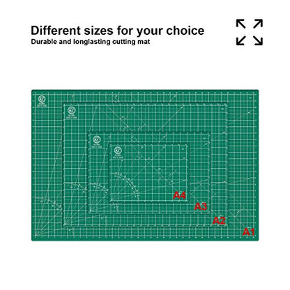 KC GLOBAL A2 (24"x18") Self-Healing Cutting Mat (Dark Green) - Sturdy, Reversible, Eco-Friendly, Non-Slip. Premium Desk Mat for Crafters, Quilters, and Hobbyist - color: Dark Green, size: 24"L x 18"W