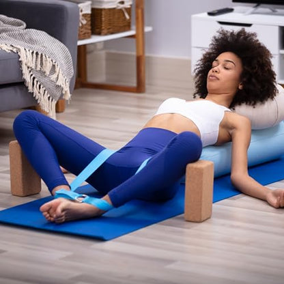 Bean Products Yoga Blocks, Standard & Large Sizes - Studio Grade, Non-Slip, Made from Eco Friendly Materials - 100% Natural Cork or Foam - Improves Stability & Alignment - Single Block or 2 Pack Sets - size: Large (4" x 6" x 9")