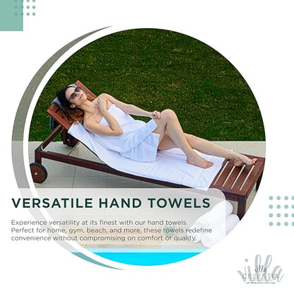 Villa Celestia 12-Piece 100% Cotton Towel Set, 4 Bath Towels, 4 Hand Towels, 4 Wash Cloth, Quick-Dry, Teal - color: Teal, size: Towel Set - Pack of 12