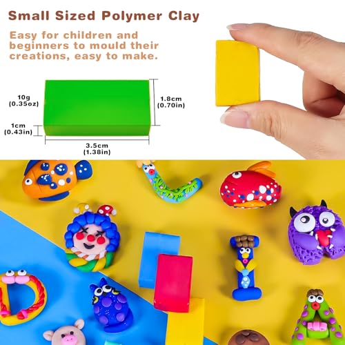 CiaraQ Polymer Clay Kit, Mini Modeling Clay Set | for Kids/Beginners/ Artist, 48 colors - color: 48 Colors