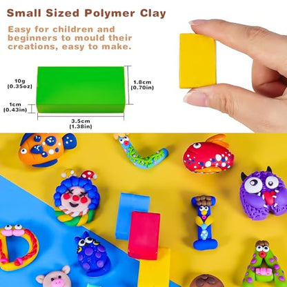 CiaraQ Polymer Clay Kit, Mini Modeling Clay Set | for Kids/Beginners/ Artist, 48 colors - color: 48 Colors