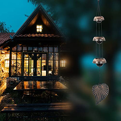 Three Cooper Leaf Temple Wind Chime,Wind Chimes with 3 Bells - size: Three-Bodhi
