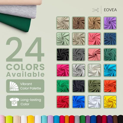 EOVEA - Cotton Spandex Fabric by The Yard - 4 Way Stretch Jersey Knit - Spandex & Cotton T-Shirt Fabric - Lightweight, Breathable - 60" Wide Roll| 10 oz(Lt Sage, 1 Yard) - color: Lt Sage, size: 1 Yard