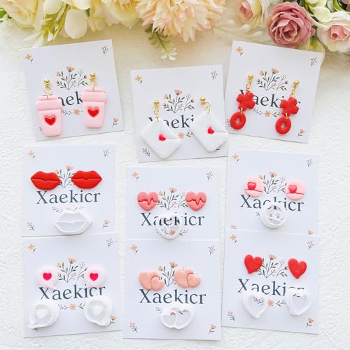 Heart Theme Polymer Clay Cutters Set – Molds, Clay Cutters for Polymer Clay, Clay Earring Tools - color: L color
