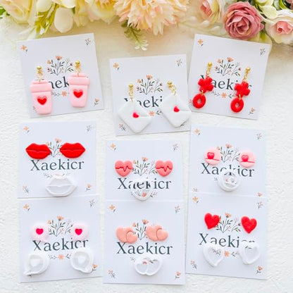 Heart Theme Polymer Clay Cutters Set – Molds, Clay Cutters for Polymer Clay, Clay Earring Tools - color: L color