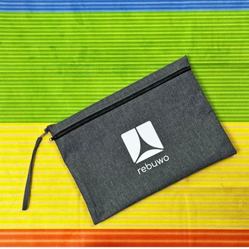 Rebuwo Travel Mat for Yoga & Pilates, Non-slip Suede Exercise Mat, Foldable Yoga Mat for Travel, Rubber Lightweight Travel Mat