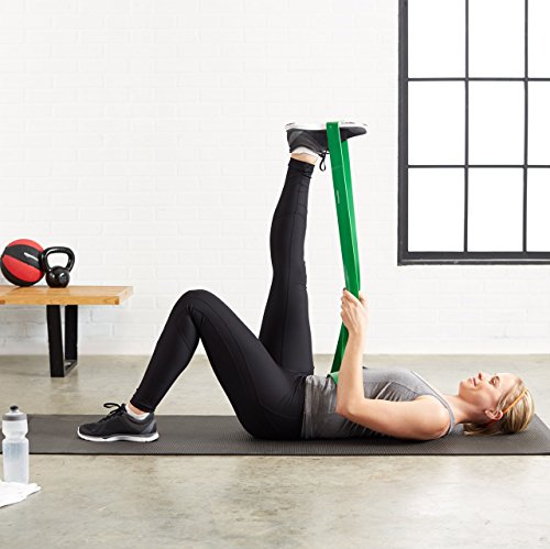 Amazon Basics Resistance Pull Up Band for Pull Up Assistance, Muscle Training, Body Stretching and Home Workouts, 1-3/4 Inches, 50 to 125 Pounds, Green