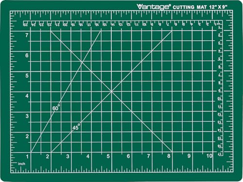 Dahle Vantage 10470 Premium Self-Healing Cutting Mat, 9"x12", 1/2" Grid, 5 Layers for Max Healing, Perfect for Crafts & Sewing, Green - color: Green, size: 12"L x 9"W