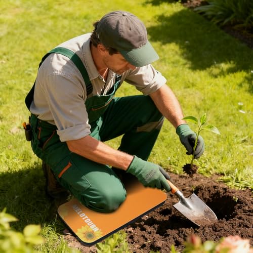 MELOTOUGH Garden Kneeling Pad, 1" Thick Soft NBR Foam Kneeling Pads for Gardening, Cleaning, Work - Lightweight & Comfortable, 15.75"x7.2" (Sunflower) - color: Sunflower