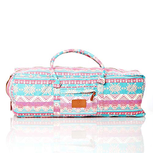 #DoYourYoga Full-Zip Extra Large Yoga Mat Tote Bag with Multi-Functional Storage Pockets for Sports Gym Pilates »Ghanpati« - color: PinkStyle