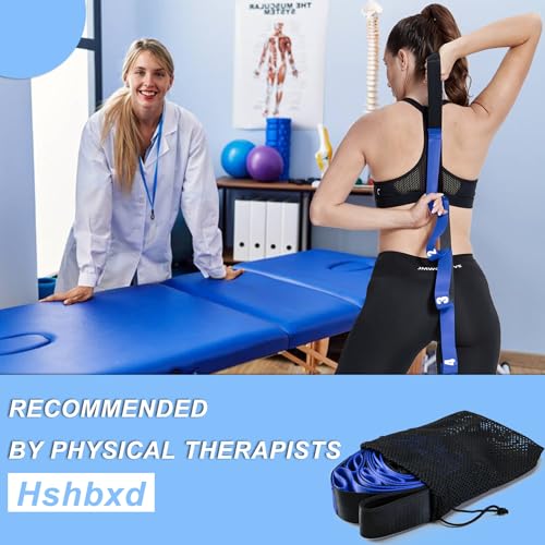 Stretching Strap with Loops, Leg Stretch Bands for Exercise, Yoga Strap for Physical Therapy, Fascia Stretcher Belt