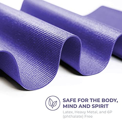 Voyage 5mm Studio Yoga Mats, 4 Pack, 72x24in - color: Purple