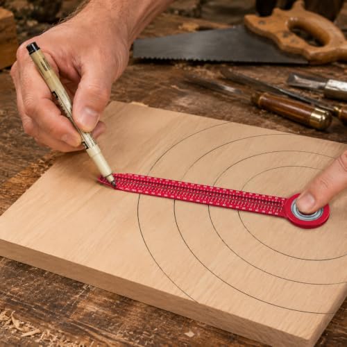 Compass Tool for Drawing Circle, Precision Aluminum Alloy Circle Maker with Clear Markings, Great for Woodworking, Technical Art & Classroom Use