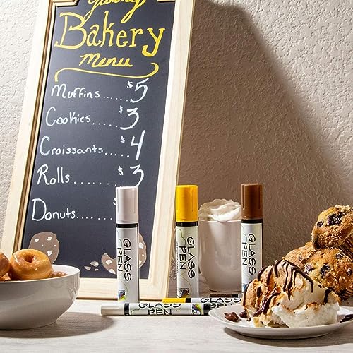 Glass Pen Window Marker: Liquid Chalk Pens for Glass (5 Pens - Jumbo Tip) | Graduation, Car Windows, Mirror Pen, Storefront, Wedding, Parade, Party & Holiday - Whiteboard Markers with Washable Paint - style: Jumbo