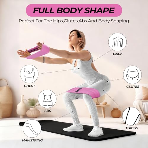 Seenelling 18 Pcs Pilates Ring and Ball Bulk Home Pilate Kit - color: Pink