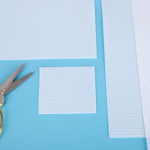 12pcs Plastic Mesh Canvas Sheets | 14 CT Multiple Shapes Screen Craft Canvas Sheets for Cross Stitch Embroidery Aida Cloth Needlepoint DIY Crochet Projects - style: Style B