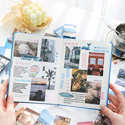 6 Sets 300 Pcs Washi Stickers Book for Journaling, Daily Scenery Life Stuff Travel Sricker Vintage Aesthetic Fashion Scrapbook Stickers Set for Bullet Journal Art Diary Craft Gifts Planner Notebook - style: Fashion Art Style