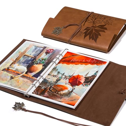 Lightwish Watercolor Sketchbook,100% Cotton Acid Free Watercolor Journal,300gsm/140lb Hot Press Watercolor Paper for Artists,Adults,Students,20 Sheets,9.25 * 6.3 Inches - color: Vintage Light Brown