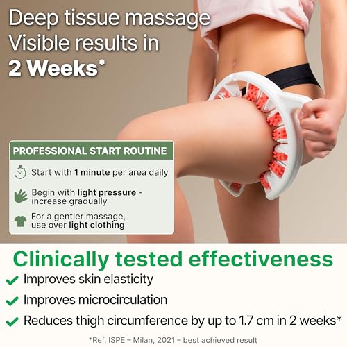 TESMED Cellulite Manual Massager Roller for Thighs and Buttocks