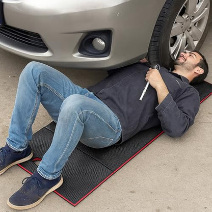 Ptwola Foldable EVA Mat, 2.5cm Thick Foam Cushion Kneeling Pad Knee Mat - color: Red Border