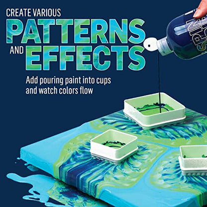 FolkArt Drizzle Open Pour Cups, Set of 5 Square Cups for DIY Paint Pouring Arts and Crafts Projects, 61851 - style: Square Pour Cups