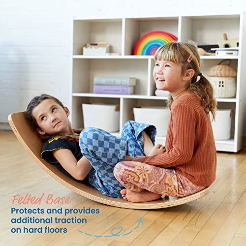 ECR4Kids Balance Board, Montessori Toy, Grey - color: Grey