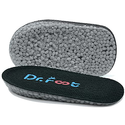 Dr.Foot Height Increase Insoles, Heel Cushion Inserts, Heel Lift Inserts for Leg Length Discrepancies - color: Black, size: Small (1" Height)