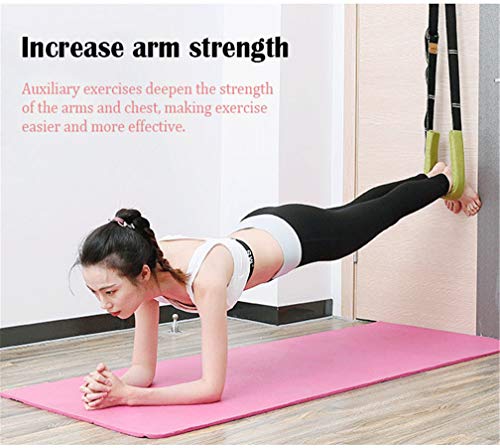 Yoga Fitness Stretching Strap, Door Flexibility Stretching Strap, Improve Leg Waist Back Flexibility Back Bend Assist Trainer, for Rehab Pilates Ballet Dance Cheerleading Splits Gymnastics - color: blue