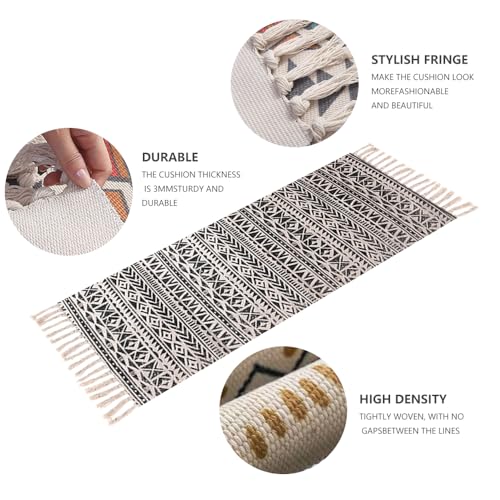 nuveti Cotton Yoga Mat - Absorbent, Grippy Tight Weave, Ashtanga & Hot Yoga Rug, Helps with Slippery Hands & Feet - color: BoBi-New