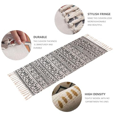 nuveti Cotton Yoga Mat - Absorbent, Grippy Tight Weave, Ashtanga & Hot Yoga Rug, Helps with Slippery Hands & Feet - color: BoBi-New