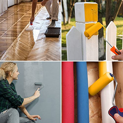 WORKPRO 4" Foam Paint Roller, 24-Pack Small Paint Rollers - size: 4 inch (Pack of 2)