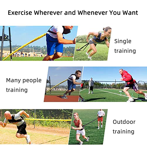 Resistance Explosive Training Set, Adjustable Shoulder Waist Belt | Speed Training Equipment Help to Improve Power, Strength, Agility Suit for Football Baseball Running Basketball 50lb - color: OR-6.6ft