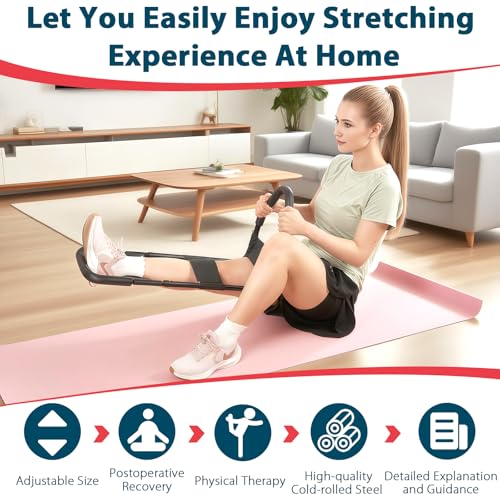 Hamstring Stretcher, Adjustable Knee Extension Device | Lower Back Stretcher, Calf Stretcher, Leg Stretcher and Hip Stretcher for Knee Pain Relief