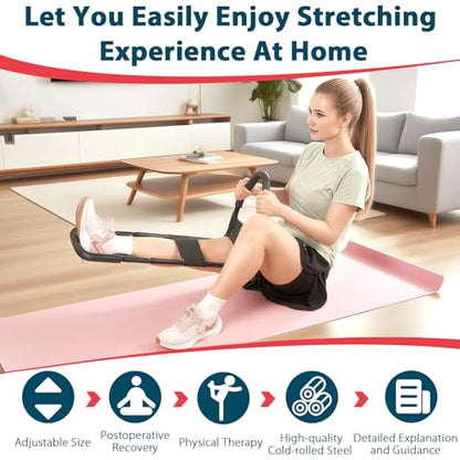 Hamstring Stretcher, Adjustable Knee Extension Device | Lower Back Stretcher, Calf Stretcher, Leg Stretcher and Hip Stretcher for Knee Pain Relief