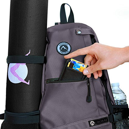 AURORAE Yoga Mat/Gym/Pickleball Cross-body Sling Back Pack. Mat sold separately - color: Grey