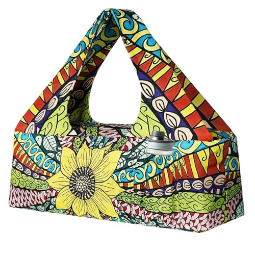 Yoga Mat Bag - Large Yoga Bag with Yoga Mat Strap, Zipper and Pockets - Yoga Bags and Carriers Fits All Your Stuff - Personalized Yoga Mat Bags for Women Fits Most Size Mats - color: Sunflower
