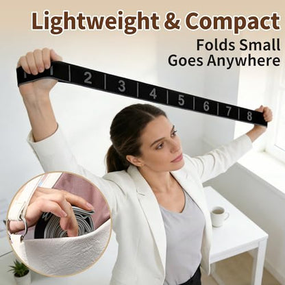 Stretch Strap, Yoga Stretching Band, Elastic Stretching Strap, Yoga Stretch Strap with 8 Loops, for Effective Stretching - color: Gray