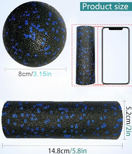 Mini Foam Roller, High Density Massage Tool for Physical Therapy - color: Blue