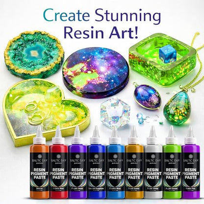 BALTIC DAY Antique Gold Epoxy Resin Pigment Paste, Extra Large 191g (6.7oz) – Metallic Resin Colorant, Highly Concentrated Epoxy Dye, Mica Powder Alternative for Resin Art, Jewelry, Tumblers, Geode & Crafts - color: Antique Gold