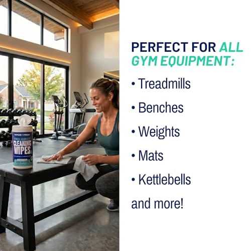 Vapor Fresh Fitness Equipment Cleaning Wipes, Unscented, 100ct, 6 Canisters - size: 100 Count (Pack of 6)