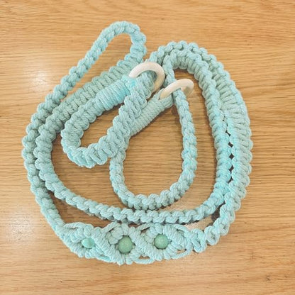kiido Macrame Yoga Mat Carrying Strap [MAT NOT Included], Hand Woven Multi-Purpose Strap/Carrier - color: Mint Green