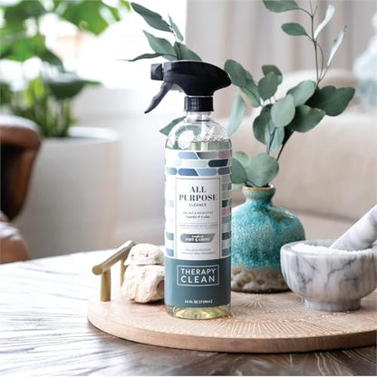 Therapy Clean All Purpose Cleaning Spray - Sea Salt & Eucalyptus 24 fl. oz (Pack of 3) - 100% Natural Scent, Kitchen Surface Counter, Surface Cleaner, Non Toxic All Purpose Cleaner Spray - size: 24 Fl Oz (Pack of 3)