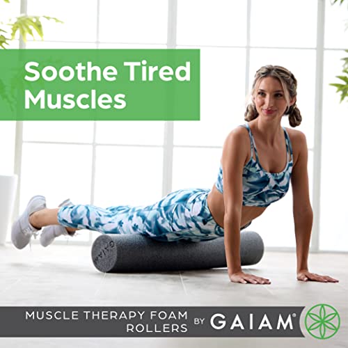 Gaiam Restore Foam Roller, Muscle Recovery, 36" Long | High-Density EVA Foam | Deep Tissue Massage | Pre & Post-Workout Muscle Recovery | Multiple Sizes | Home & Gym