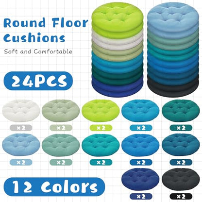 Tinideya 24 Pcs Floor Cushions Classroom,Medium 15.7 Inch,Blue-Green - color: Blue-green, size: Medium 15.7 Inch