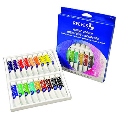 Reeves 18-Pack Water Color Tube Set, 10ml (8494251) - size: 18 Tubes, style: Water Colour